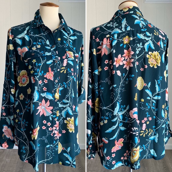 LOFT Tops - NWT LOFT Maternity Floral Print Button Up Blouse S
